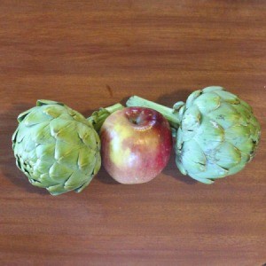 Artichokes and an Apple