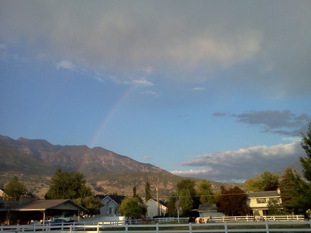 Rainbow Over Horse Pasture