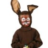 Little boy in a brown bunny costume.