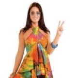 Colorfully Dressed Hippie Girl Costume