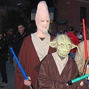 Two Jedis wit Light Sabers