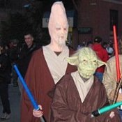 Two Jedis wit Light Sabers