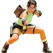 Woman in Classic Lara Croft Costume