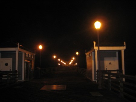 Lighted Pier at Night