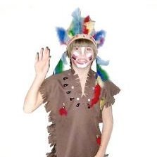Boy Dressed as Indian Chief
