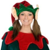 Woman in Elf Pattern Costume