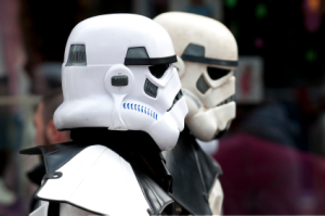 Two men Dressed as Storm Troopers