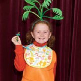Girl in Baby Carrot Costume