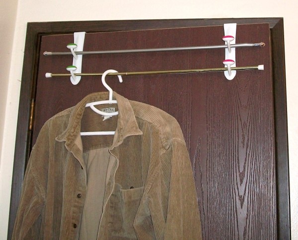 Cordury shirt hangind from unit.