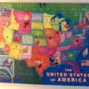 US puzzle used as a map.