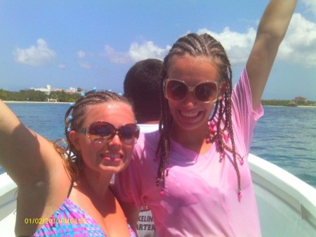 Two young Women on Vacation in the Caribbean