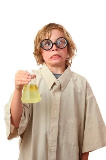 Boy Dressed as Mad Scientist