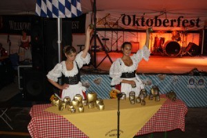 Bavarian Performers Playing Cowbells