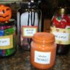 Halloween lab jar display.