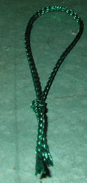 Green cord hanger.