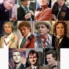 A photo of all the different actor's who played Doctor Who.