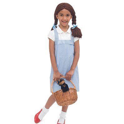 A young girl in a Dorothy costume.