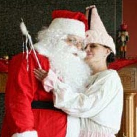 Man Dressed in Classic Father Christmas Costume