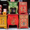 Painted Chinese furniture.