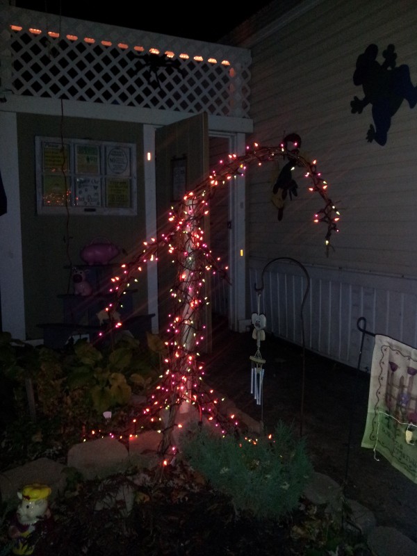 Lit Spooky Tree Decoration
