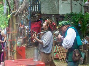Men Playing Music Together at Renaissance Fair