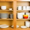 Dishes in Kitchen Cabinet
