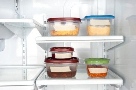 Refrigerator With Leftovers in Tupperware