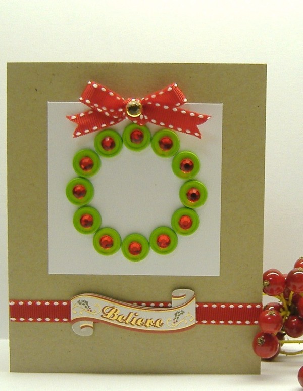 DIY Christmas Button Wreath