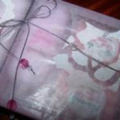 Gift wrapped in decorated wax paper.