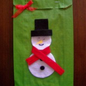 Snowman gift bag