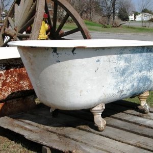 An old clawfoot tub.