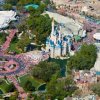 An aerial photo of Disneyland.