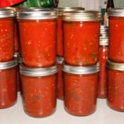 Jars of Freshly Canned Salsa