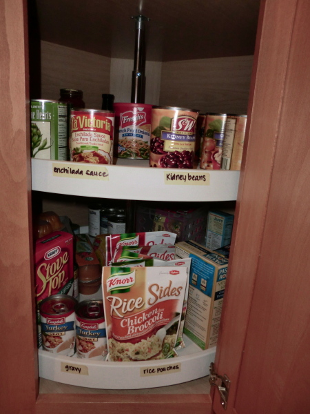 Organizing a Lazy Susan Cabinet