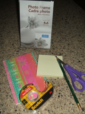 Supplies for Acrylic Frame Note Holder Craft
