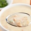 Clam Chowder Recipes, A spoonful of creamy New England Clam Chowder.