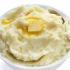 Mashed potatoes with melting butter on top.