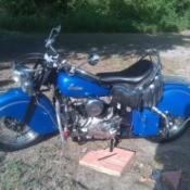 Blue Indian Motorcycle