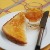 Toast and orange marmalade.