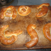 Photo fo making Homemade Soft Pretzels.