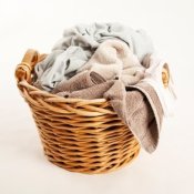 Laundry Basket Full of Dirty Towels