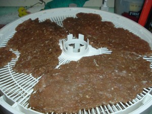 Photo of making turkey jerky.