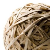 Rubber band ball.