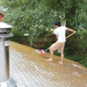 Removing Moss from a Roof, Cleaning Moss off Roof