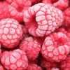 Frozen raspberries.