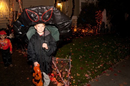 Boy Dressed as Doom Shroom