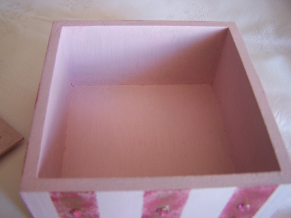 Inside of Candy-Striped Trinket Box