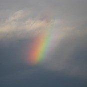 Bright Rainbow in the Clouds