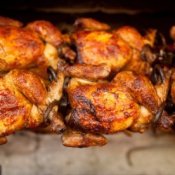 Recipes Using Rotisserie Chicken. Chickens Being Roasted Rotisserie Style