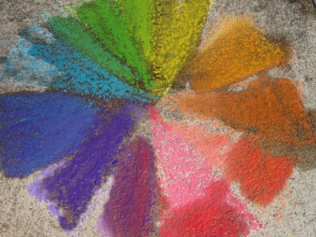 Rainbow Spectrum of Color Painted on Rocks
